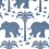 Papier peint Elephant Thibaut Navy T16200