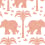 Papier peint Elephant Thibaut Coral T16203