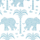 Tapete Elephant Thibaut French blue T16204