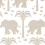 Elephant Wallpaper Thibaut Beige T16205