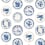 Papier peint Porcelain Studio Ditte Blue/Gold porcelain-wallpaper-blue-gold
