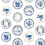 Tapete Porcelain Studio Ditte Blue/Gold porcelain-wallpaper-blue-gold