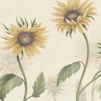 Sunflowers panoramic wallpaper