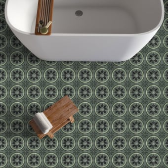 Trädgård cement tile