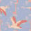 Carta da parati panoramica Heron's flight Inkiostro Bianco Blu INKIINI2501