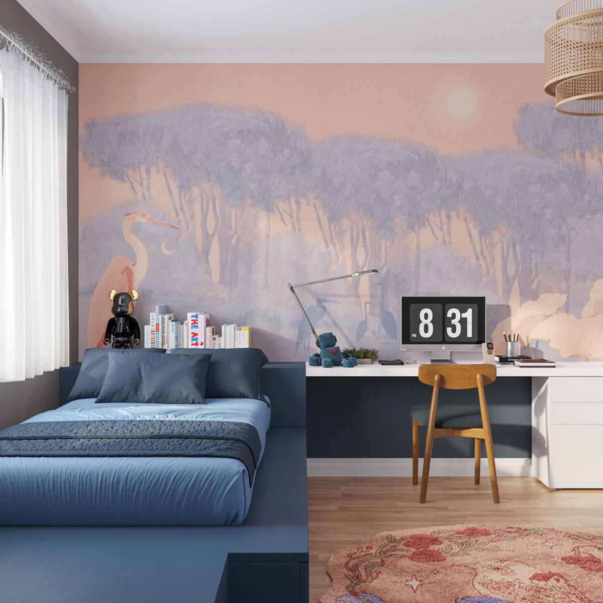 Carta da parati panoramica Serendipity - Inkiostro Bianco, image size:1200x1200