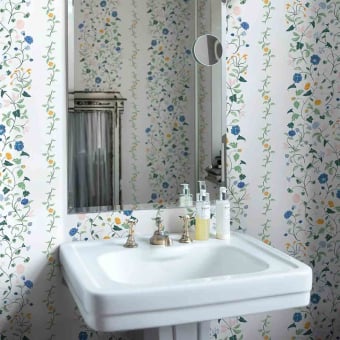 Sweet Blossom Stripe Wallpaper