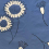 Tessuto ricamato Colette Antoine d'Albiousse Bleu noir Colette/49
