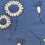 Tissu brodé Colette Antoine d'Albiousse Bleu noir Colette/49