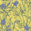 Iris Wallpaper Cole and Son Violet on Citrine 128/5027
