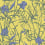 Papier peint Iris Cole and Son Violet on Citrine 128/5027