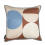 Coussin Ellipse carré Maison Casamance Cuivre / Bleu / Ivoire CO52002+CO45X45PES