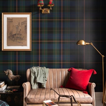 Equestrian Plaid Wallpaper