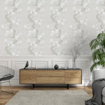 Magnolia Tree Silk Wallpaper