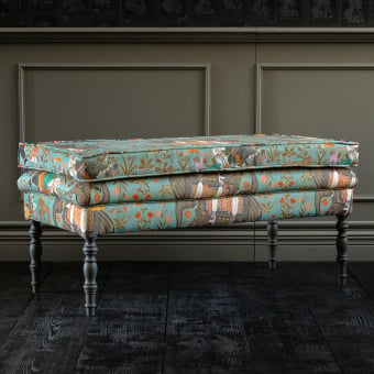 Seduta Edward Ottoman Hindustan Aquamarine