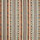 Bloomsbury Stripe Fabric Morris and Co Russet/Indigo MSTR237702