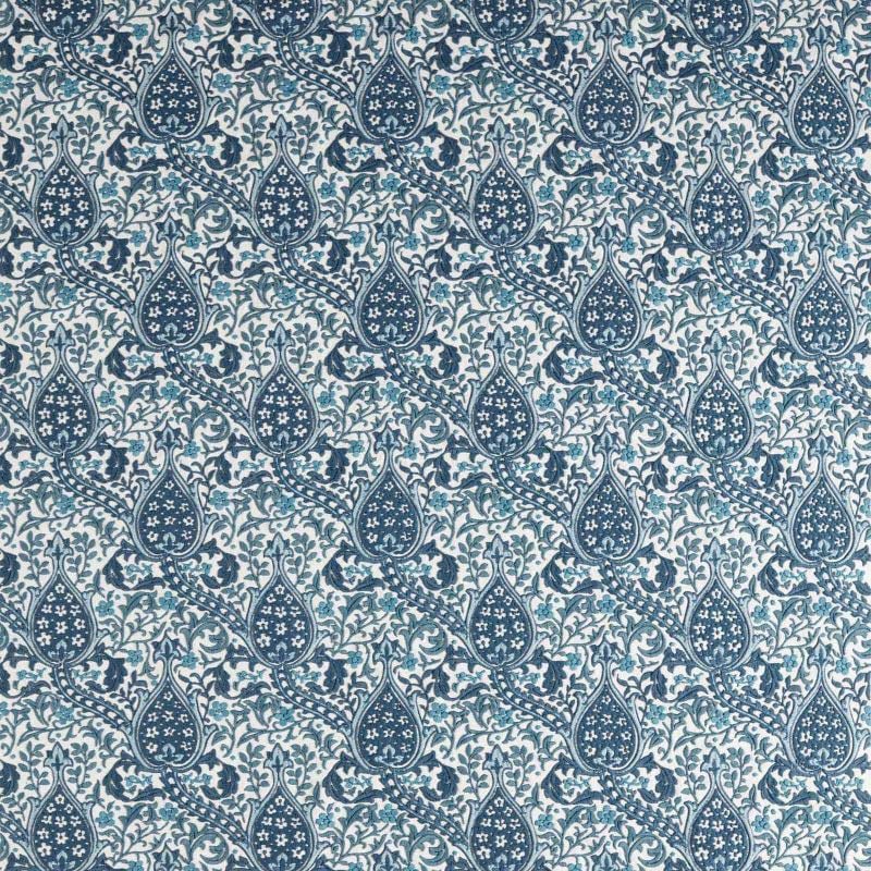 Stoff Persian Tulip Embroidery Stoff Persian Tulip Embroidery Morris and Co Evergreen MHCB237680 Morris and Co