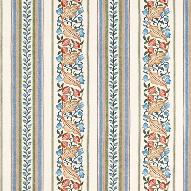 Bluebell & Peony Embroidery Fabric Bluebell & Peony Embroidery Fabric Morris and Co Russet/Forest MHTF237660 Morris and Co