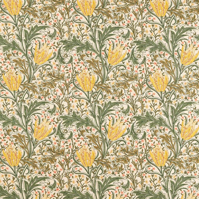 Lent Lily Embroidery Fabric Lent Lily Embroidery Fabric Morris and Co orest/Cornflower Blue MHTF237662 Morris and Co