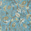 Tapete Scrolling Tulip Morris and Co Woad / Thyme MUNW217565