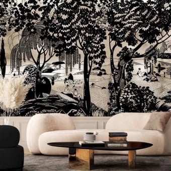 Papier peint panoramique Jardin d'Orphée Or Papier peint panoramique Jardin d'Orphée Or