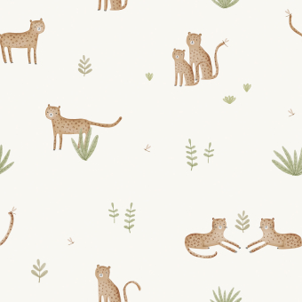 Samburu Leopard and Foliage Wallpaper