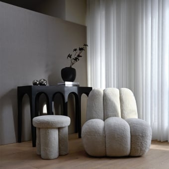 Big Foot Sheepskin Pouf