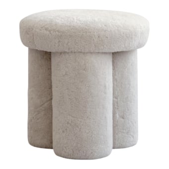Big Foot Sheepskin Pouf