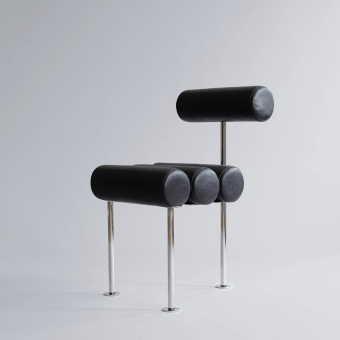 Hiro Dining Chair Leather Seat