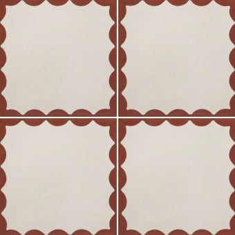 Zementfliese Scallop