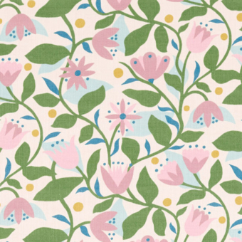 Stoff Dancing Daisies Print