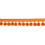 Frangia pompon Calypso 47 mm tinta unita Houlès Orange 33218-9300