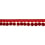 Frange pompons Calypso 47 mm unie Houlès Vermillon 33218-9500