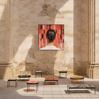 Warm Ibiza Sunset Round Coffee Table