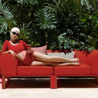 Ploid Module Corner Armchair with Iris Armrest