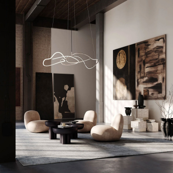 Tavolino basso Crown Metal