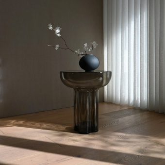 Crown Tall Glass Side Table