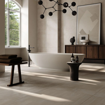 Trumpet Tall Fiber Concrete Side Table