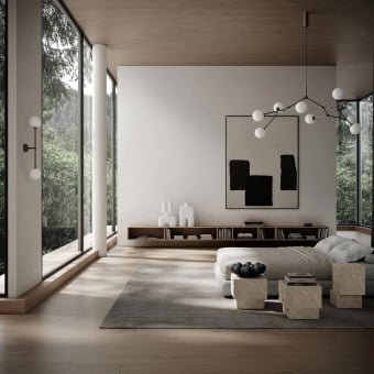 Table d'appoint Temple low Limestone