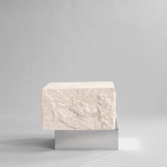 Temple low Chrome side table