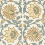 Cecily Wallpaper GP & J Baker Ochre/Teal BW45159/4