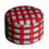 Pouf Room Service Rouge et bleu Babel Brune Rouge / Bleu O20RS01