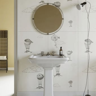 Large porcelain stoneware balloon slab