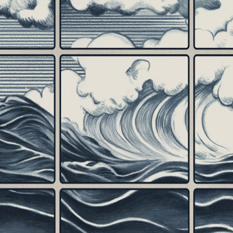 Feinsteinzeug Sea Maioliche große Platte