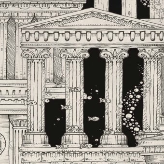 Feinsteinzeug Atlantis City große Platte