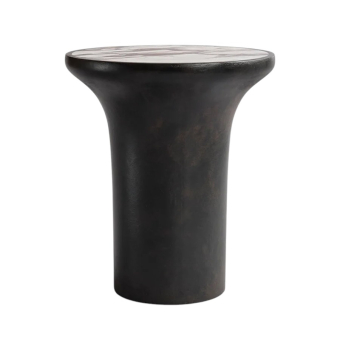 Trumpet Tall Fiber Concrete Side Table