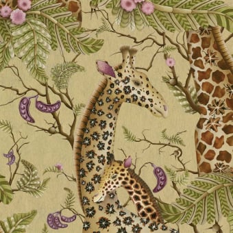Carta da parati Royal Giraffe Gilded