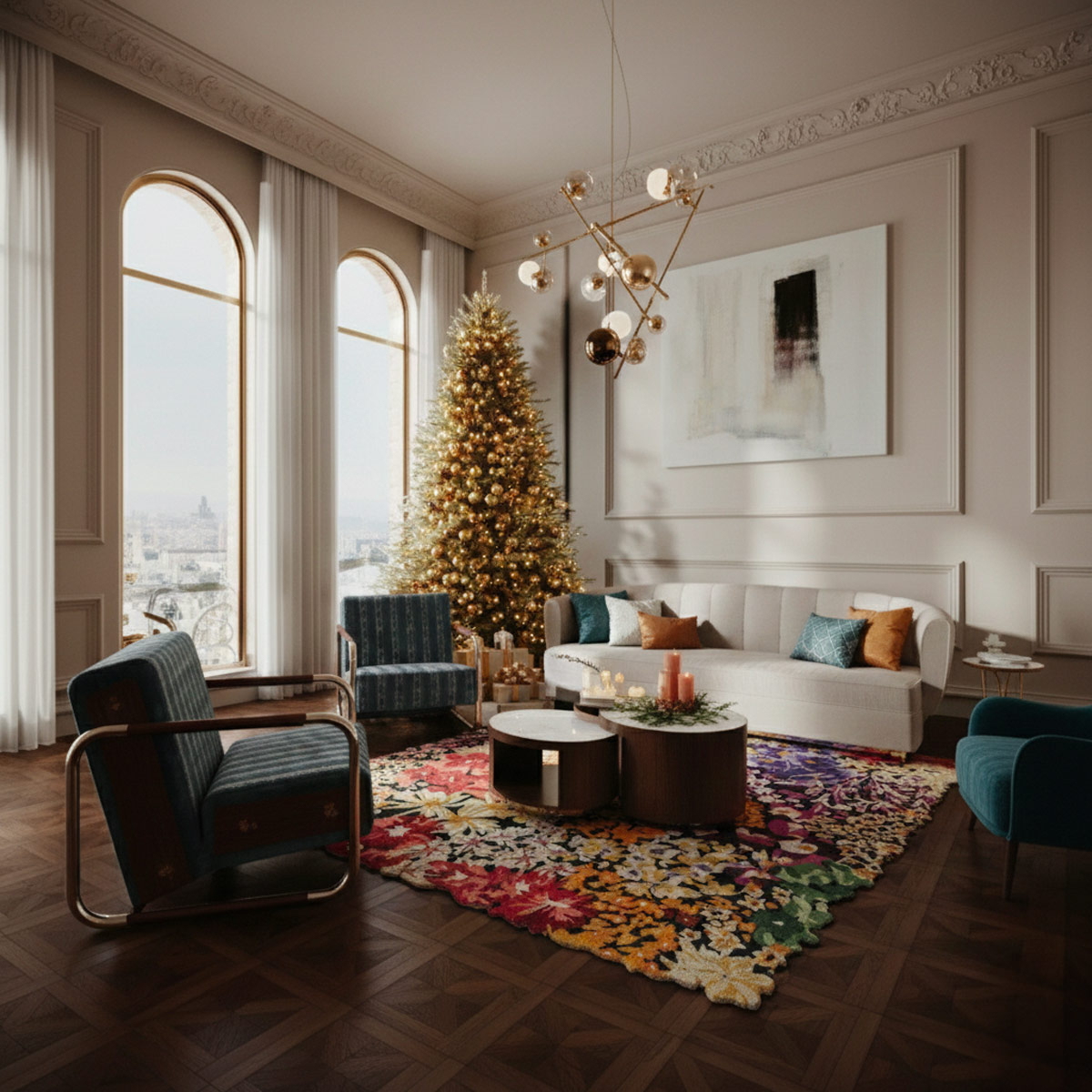 MISSONI 掛け布団紫・青・緑 Luanda Rug - Missoni Home