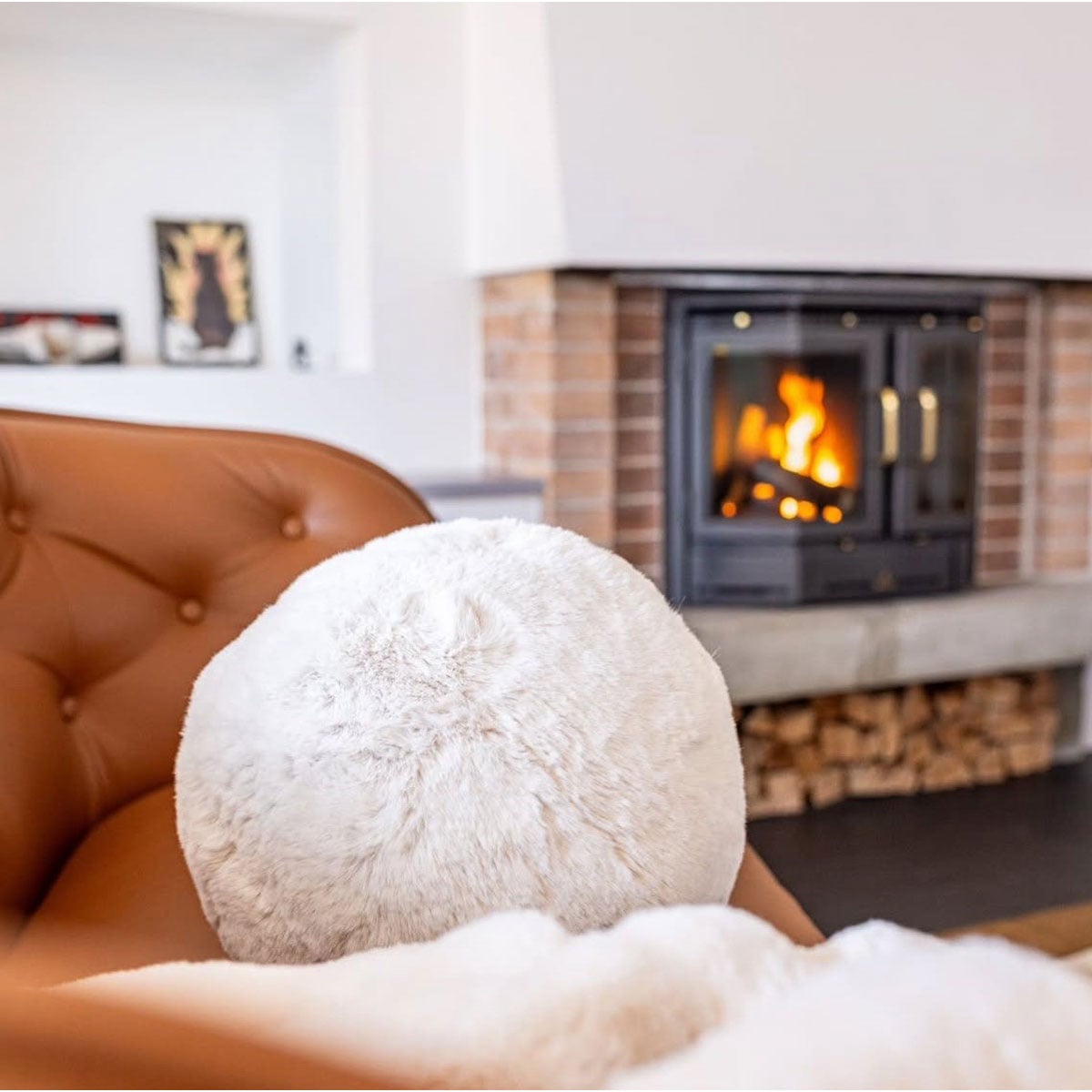 Snowball Medium Cushion Maison Prélonge