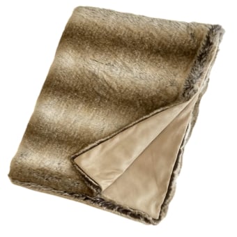 Faux fur throw